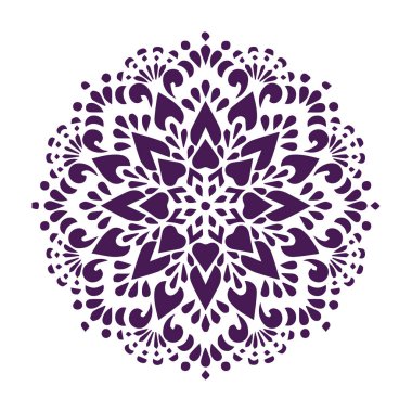 Güzel çiçek sanatı ve mandala vektör tasarımı