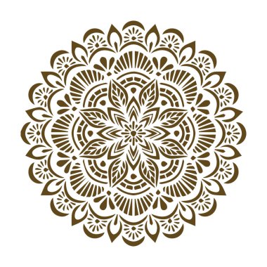 Güzel çiçek sanatı ve mandala vektör tasarımı