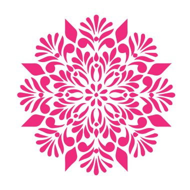 Güzel çiçek sanatı ve mandala vektör tasarımı