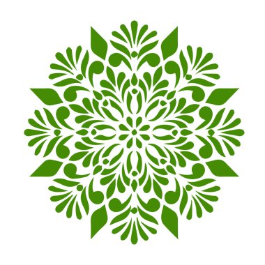 Güzel çiçek sanatı ve mandala vektör tasarımı