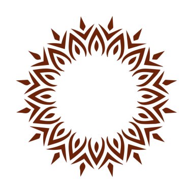 Güzel çiçek sanatı ve mandala vektör tasarımı