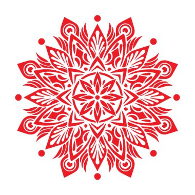 Güzel çiçek sanatı ve mandala vektör tasarımı