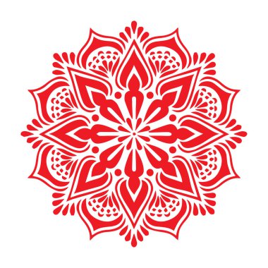 Güzel çiçek sanatı ve mandala vektör tasarımı