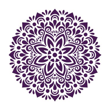 Güzel çiçek sanatı ve mandala vektör tasarımı