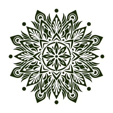 Güzel çiçek sanatı ve mandala vektör tasarımı