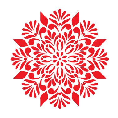 Güzel çiçek sanatı ve mandala vektör tasarımı