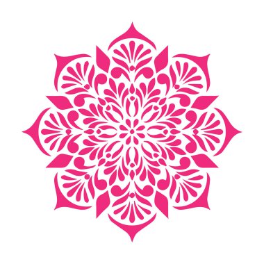 Güzel çiçek sanatı ve mandala vektör tasarımı