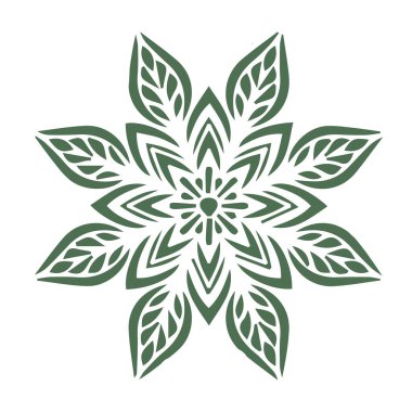 Güzel çiçek sanatı ve mandala vektör tasarımı