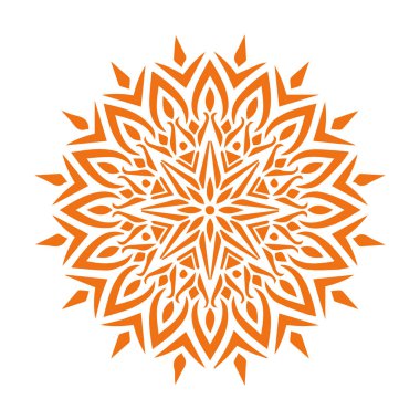 Güzel çiçek sanatı ve mandala vektör tasarımı