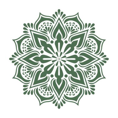 Güzel çiçek sanatı ve mandala vektör tasarımı