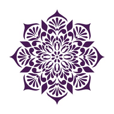 Güzel çiçek sanatı ve mandala vektör tasarımı