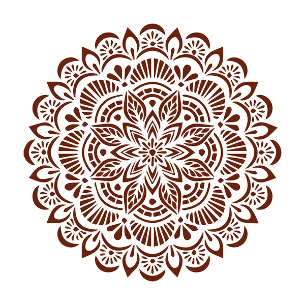 Güzel çiçek sanatı ve mandala vektör tasarımı