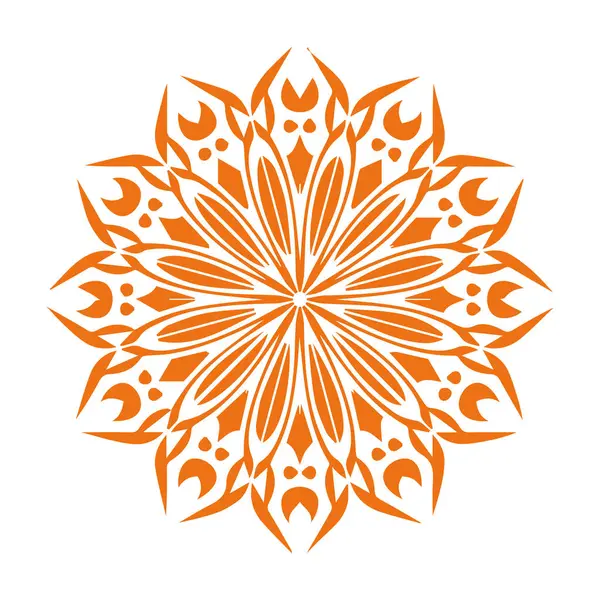 Güzel çiçek sanatı ve mandala vektör tasarımı