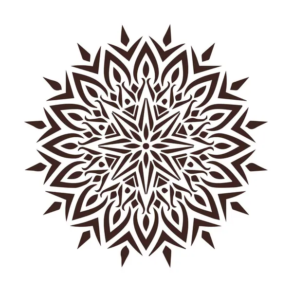 Güzel çiçek sanatı ve mandala vektör tasarımı