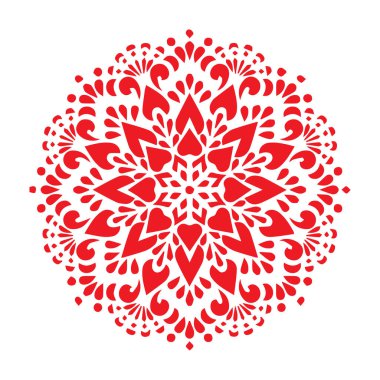 Güzel çiçek sanatı ve mandala vektör tasarımı