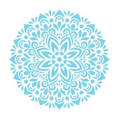 Güzel çiçek sanatı ve mandala vektör tasarımı