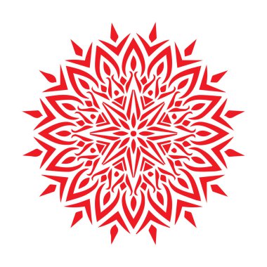 Güzel çiçek sanatı ve mandala vektör tasarımı