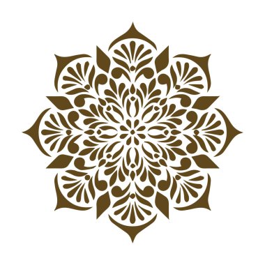 Güzel çiçek sanatı ve mandala vektör tasarımı