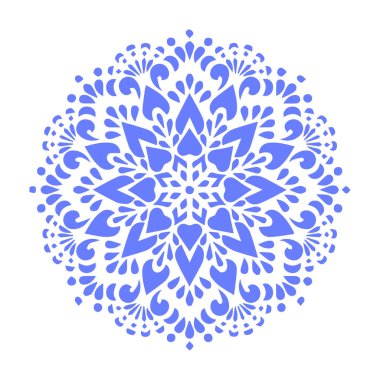 Güzel çiçek sanatı ve mandala vektör tasarımı