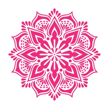 Güzel çiçek sanatı ve mandala vektör tasarımı