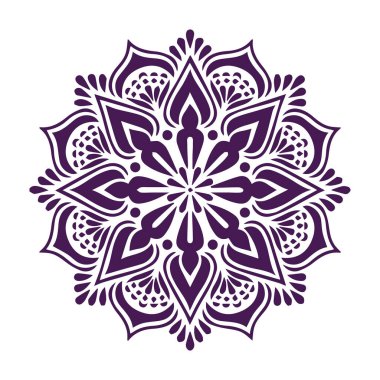 Güzel çiçek sanatı ve mandala vektör tasarımı