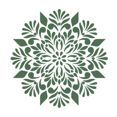 Güzel çiçek sanatı ve mandala vektör tasarımı