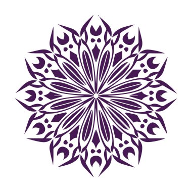 Güzel çiçek sanatı ve mandala vektör tasarımı