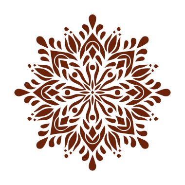 Güzel çiçek sanatı ve mandala vektör tasarımı