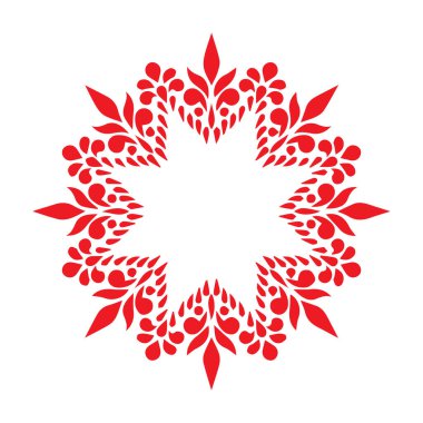 Güzel çiçek sanatı ve mandala vektör tasarımı