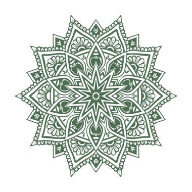 Güzel çiçek sanatı ve mandala vektör tasarımı