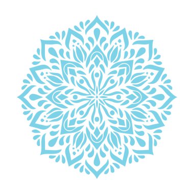 Güzel çiçek sanatı ve mandala vektör tasarımı