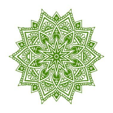 Güzel çiçek sanatı ve mandala vektör tasarımı