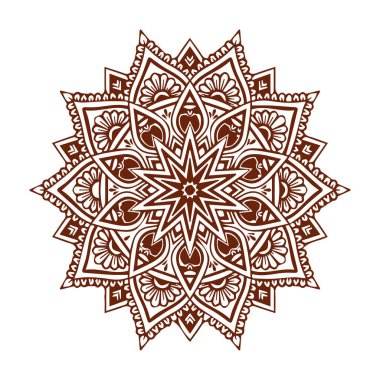 Güzel çiçek sanatı ve mandala vektör tasarımı