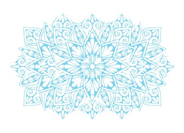 Güzel çiçek sanatı ve mandala vektör tasarımı