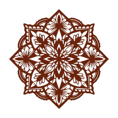 Güzel çiçek sanatı ve mandala vektör tasarımı