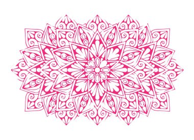 Güzel çiçek sanatı ve mandala vektör tasarımı