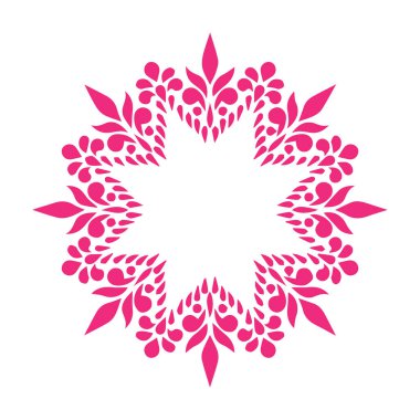 Güzel çiçek sanatı ve mandala vektör tasarımı