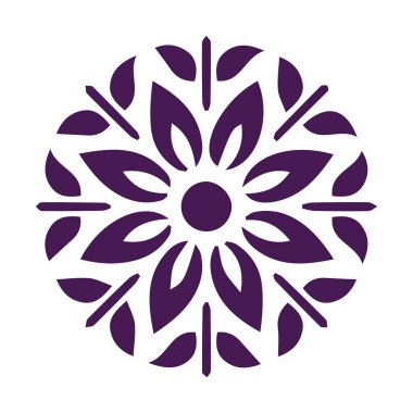 Güzel çiçek sanatı ve mandala vektör tasarımı