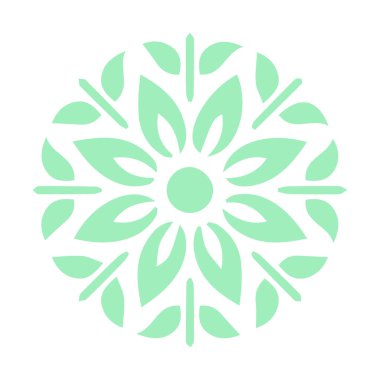 Güzel çiçek sanatı ve mandala vektör tasarımı