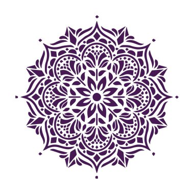 Güzel çiçek sanatı ve mandala vektör tasarımı