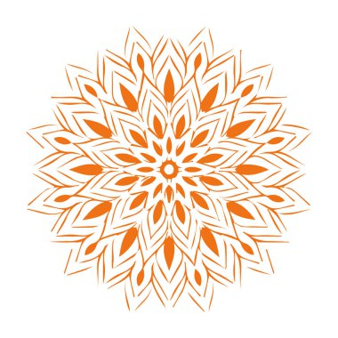 Güzel çiçek sanatı ve mandala vektör tasarımı