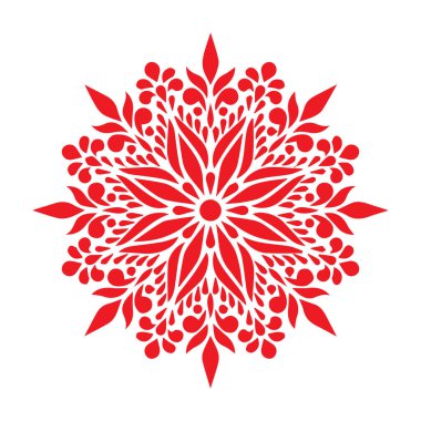 Güzel çiçek sanatı ve mandala vektör tasarımı