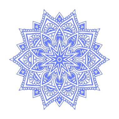 Güzel çiçek sanatı ve mandala vektör tasarımı