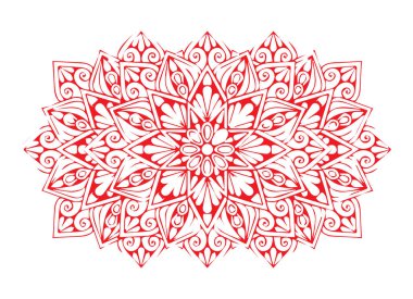 Güzel çiçek sanatı ve mandala vektör tasarımı