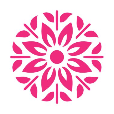 Güzel çiçek sanatı ve mandala vektör tasarımı