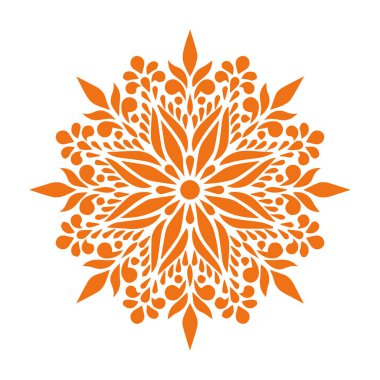 Güzel çiçek sanatı ve mandala vektör tasarımı