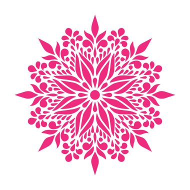 Güzel çiçek sanatı ve mandala vektör tasarımı