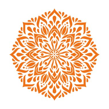 Güzel çiçek sanatı ve mandala vektör tasarımı