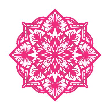 Güzel çiçek sanatı ve mandala vektör tasarımı