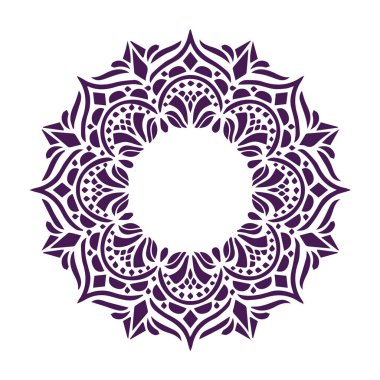 Güzel çiçek sanatı ve mandala vektör tasarımı